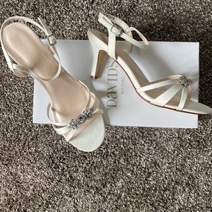 David’s Bridal jeweled heels
